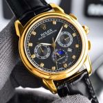 Rolex Oyster Perpetual 9100 Movement 42mm Black/Gold Face Men Watch